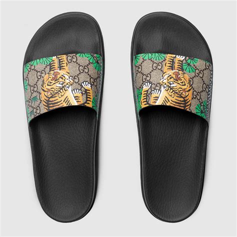 gucci bengal sandals men's|gucci men's sliders.